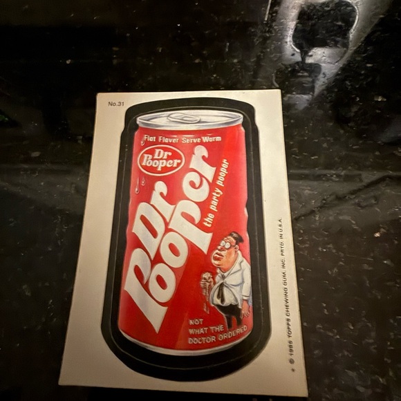 Topps Dr. Pooper Trading Card - Red and White - Picture 1 of 3